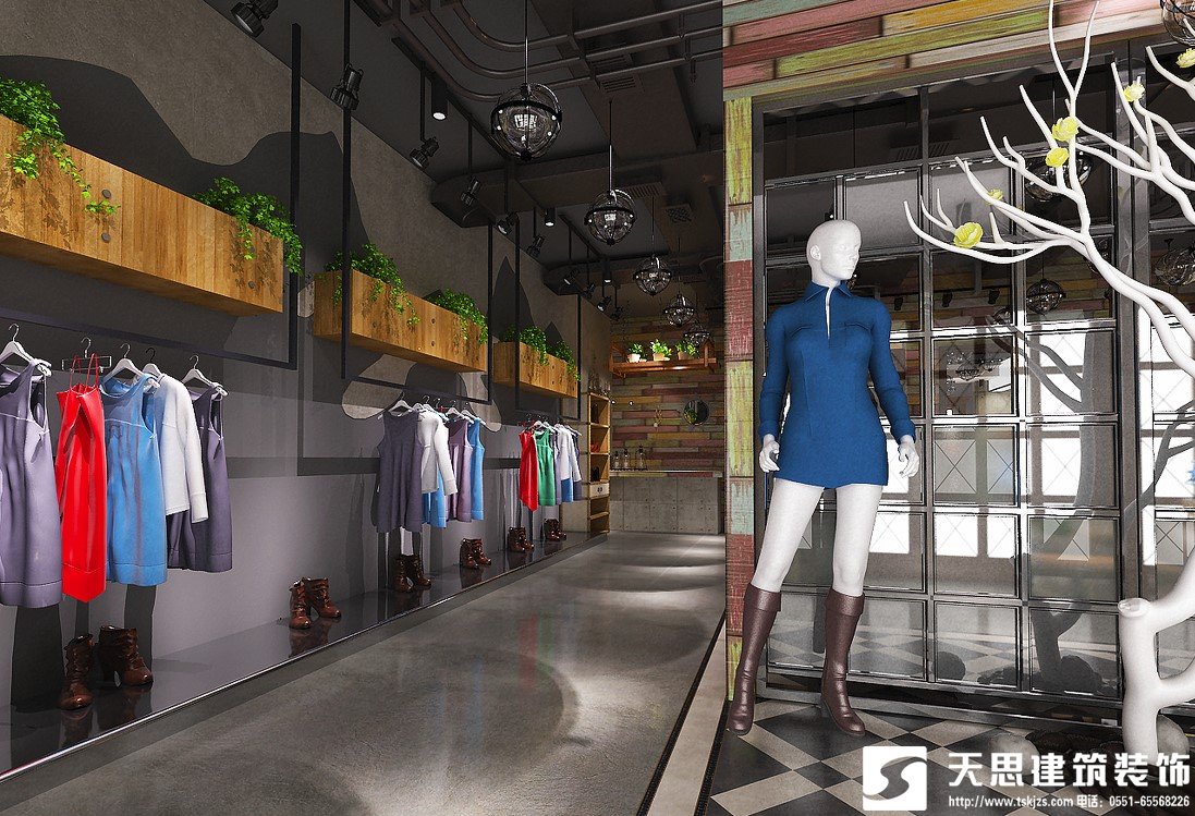 合肥服裝店裝修設計之室內(nèi)裝潢讓你的服裝店更完美